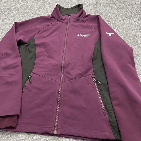 Columbia Titanium Jacket Womens Medium Purple Omni-Heat Softshell Full Zip - Picture 2 of 12